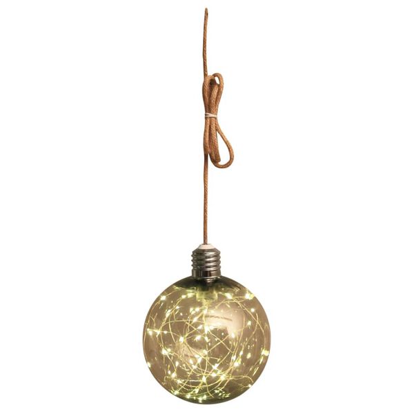 Luxform Lighting Luce LED Sfera Fum&eacute; Batteria Stringa G170 Trasparente