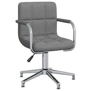 vidaXL Sedia da Ufficio Girevole Grigio Chiaro in Tessuto