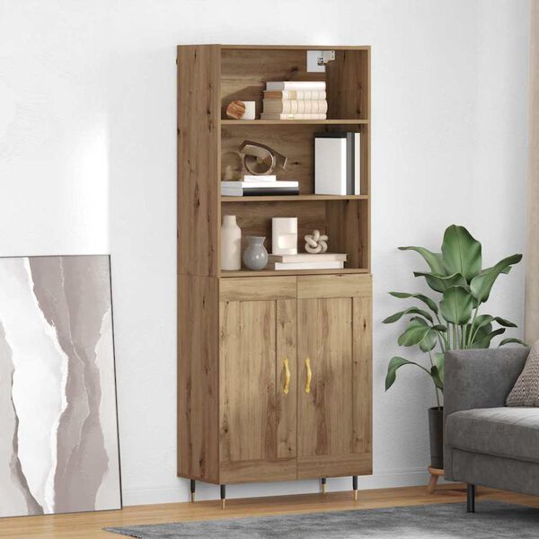 vidaXL Credenza Rovere artigianale 69,5 x 34 x 180 cm