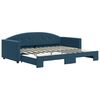 vidaXL Divano Letto con Letto Estraibile Blu 90x200 cm in Velluto