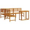vidaXL Set Panchina da Giardino 4 pcs Marrone Legno di Acacia Massello