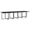 vidaXL Set da Pranzo da Giardino 17 pz con Cuscini in Polyrattan Nero