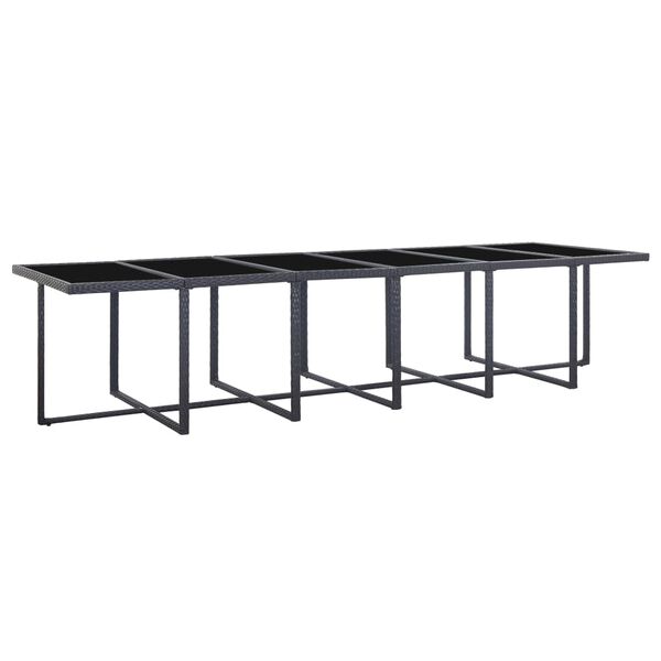 vidaXL Set da Pranzo da Giardino 17 pz con Cuscini in Polyrattan Nero