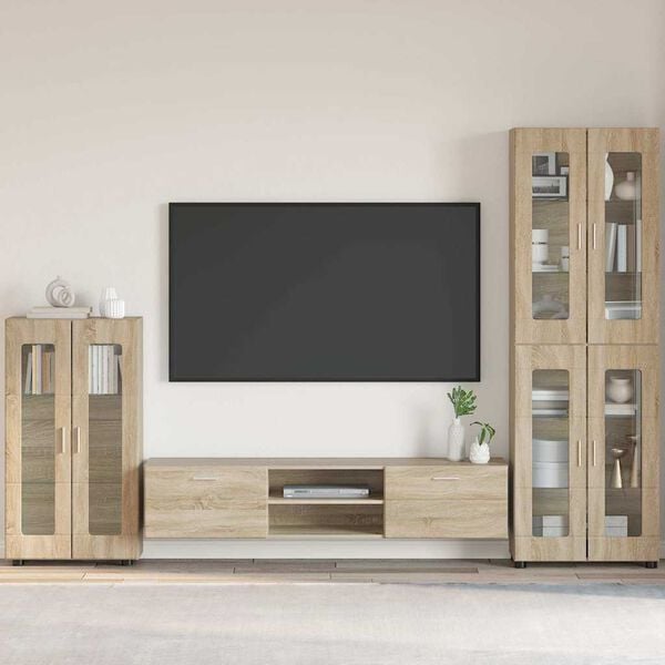 vidaXL Credenza con porta FLORIN Rovere Sonoma 55,5 x 29 x 103 cm