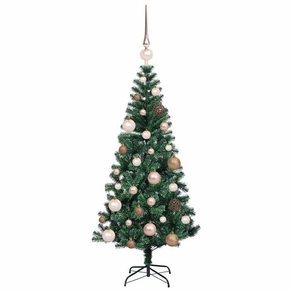 vidaXL Albero di Natale artificiale con luci integrate Verde 120 cm