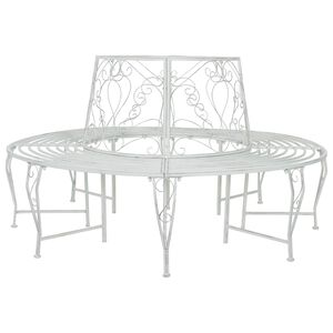 vidaXL Panchina per Alberi 8-Numero di posti &Oslash; 160 x 89 cm Acciaio