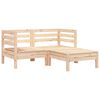 vidaXL Divano da Giardino 2 Posti con Poggiapiedi Legno Massello Pino