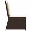 vidaXL Panchina da giardino con cuscino Marrone Poly Rattan