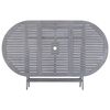 vidaXL Set da Pranzo per Giardino 7 pz Legno Massello di Acacia Grigio