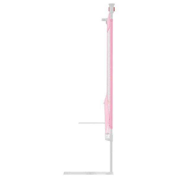 vidaXL Sponda Letto di Sicurezza per Bambini Rosa 100x25cm in Tessuto