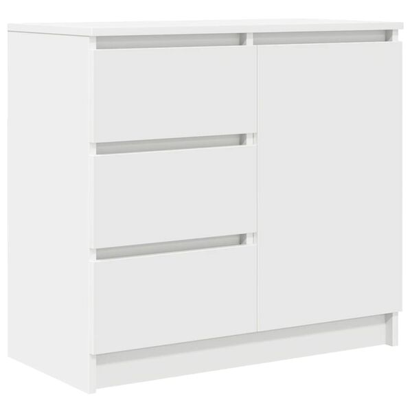 vidaXL Credenza con Cassetto Bianco 71x35x65 cm in Legno Multistrato