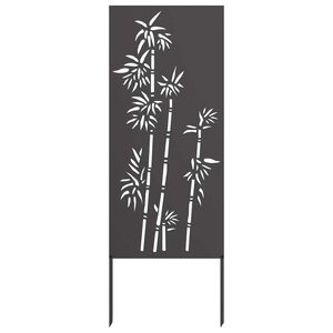 vidaXL Schermo per privacy in giardino Floreale Nero 50 x 140 cm