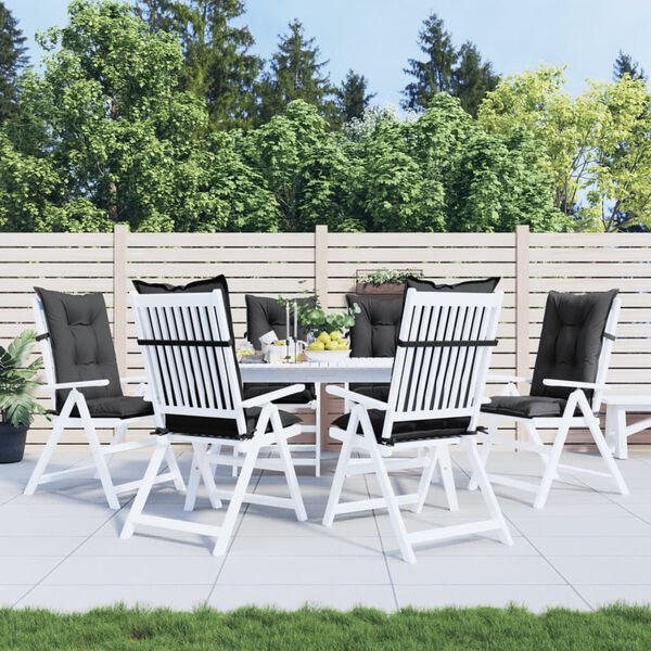 vidaXL Cuscini Sedia Schiena Alta 6 Antracite M&eacute;lange 120x50x7 Tessuto