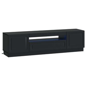 vidaXL Mobile TV LED Nero Legno ingegnerizzato
