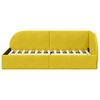 vidaXL Cornice del letto ad angolo Giallo 90 cm x 200 cm Velluto