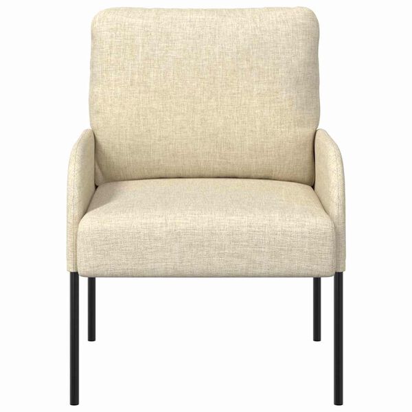 vidaXL Divani con cuscino 55cm Crema Legno compensato