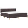 vidaXL Letto a Sorgente LED con led Marrone Scuro 180 x 200 cm Tessuto