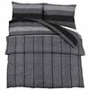 vidaXL Set Copripiumino Grigio Scuro 260x240 cm in Cotone