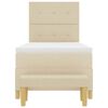 vidaXL Letto a molle con materasso Crema 80 x 200 cm Tessuto