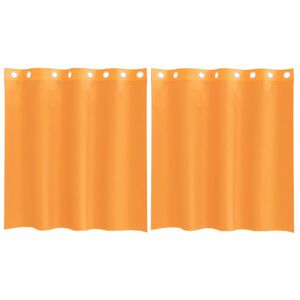 vidaXL Tende in Voile con Occhielli 2 pz Arancio 140x140 cm