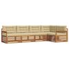 vidaXL Set di divani da esterno con cuscino 5 pcs Naturale e Beige
