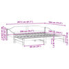 vidaXL Divano Letto con Letto Estraibile Bianco 90x200cm Massello Pino