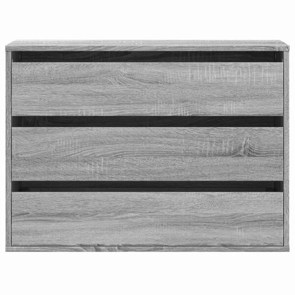 vidaXL Cassettiera Angolare Grigio Sonoma 80x41x58cm Legno Multistrato