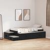vidaXL Struttura letto con contenitore Rovere Nero 90 cm