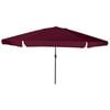 vidaXL Ombrello da giardino Rosso Bordeaux 394 x 394 x 248 cm