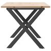 vidaXL Tavolino da Salotto Telaio a X 90x40x45 cm Legno Pino e Acciaio
