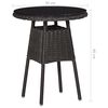 vidaXL Set Bistrot da Giardino 3 pz con Cuscini in Polyrattan Nero