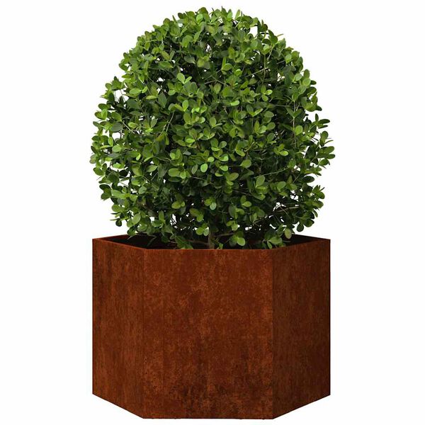 vidaXL Fioriera Ruggine 60x60x45 cm Acciaio Corten