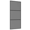 vidaXL Porta scorrevole 90 x 205 cm Vetro Temperato e Alluminio