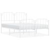 vidaXL Giroletto con Testiera e Pediera Metallo Bianco 150x200 cm