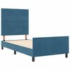 vidaXL Letto a molle con testiera Blu Scuro 90 x 190 cm Velluto