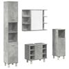 vidaXL Set Mobili da Bagno 4 pz Grigio Cemento in Legno Multistrato