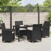vidaXL Set da Pranzo per Giardino 5 pcs Nero polyrattan