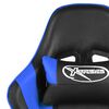 vidaXL Sedia da Gaming Girevole Blu in PVC