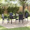 vidaXL Set da Pranzo per Giardino 5 pcs Nero