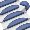 vidaXL Tappetini per scale 15 pz 56x17x3 cm blu semicircolari