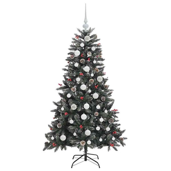 vidaXL Albero di Natale artificiale con 150 LED Verde 150 cm