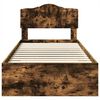 vidaXL Struttura del letto Rovere fumé 75 x 190 cm Legno multistrato