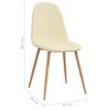 vidaXL Sedie da Pranzo 4 pz Crema in Tessuto