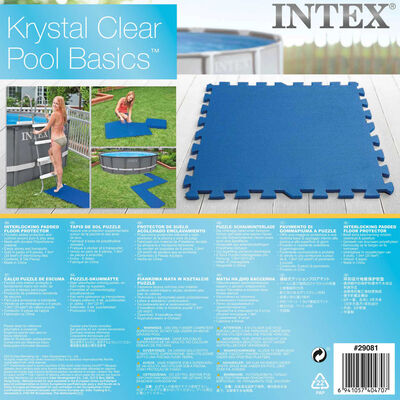 Intex Protezioni del Pavimento della Piscina 8 pz 50x50 cm Blu