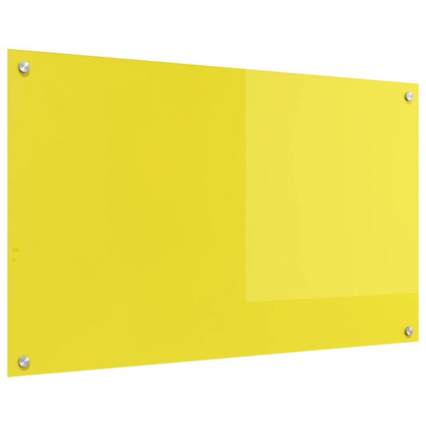 vidaXL Rivestimento da Cucina Giallo 100 x 60 x 0,6 cm vetro temperato