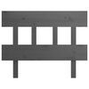 vidaXL Testiera per Letto Grigia 93,5x3x81cm in Legno Massello di Pino