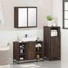 vidaXL Set Mobili da Bagno 3 pz Rovere Marrone in Legno Multistrato