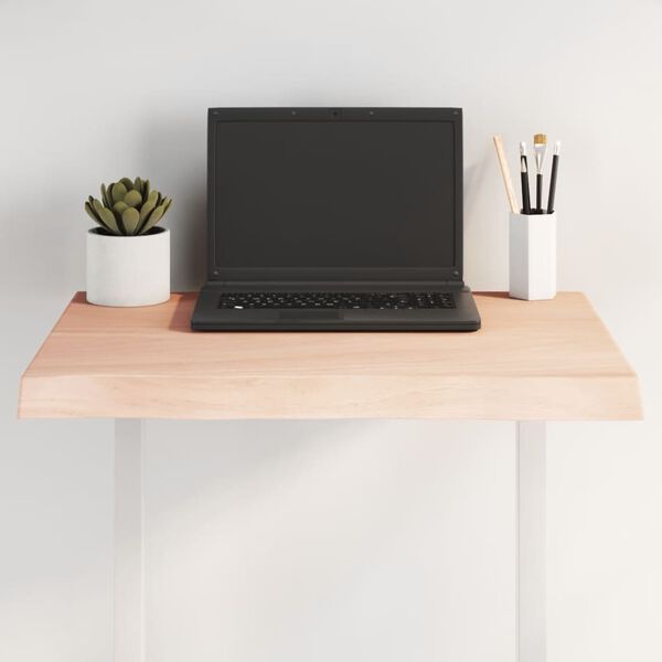 vidaXL Piano per Tavolo 60x40x(2-4) cm Rovere Non Trattato Bordi Vivi