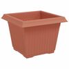 vidaXL Vaso quadrato per fiori 24 pcs Rosso Mattone 23 x 23 x 17,5 cm