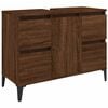 vidaXL Mobile Lavabo Rovere Marrone 80x33x60 cm in Legno Multistrato